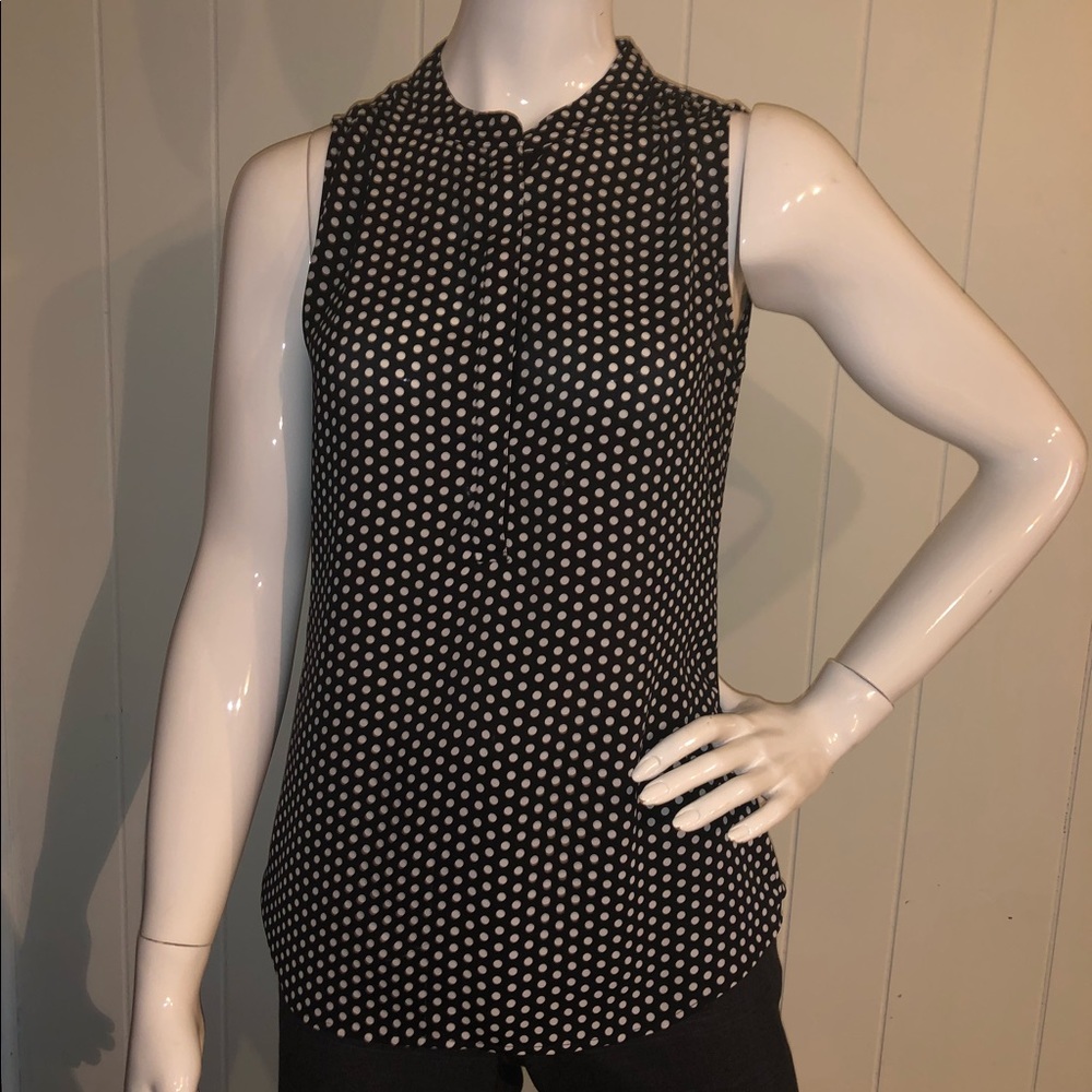 Banana Republic Print Pleated Front Tank